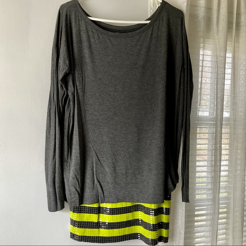 B44 Dressed Dress Sequins Green Black Gray Small